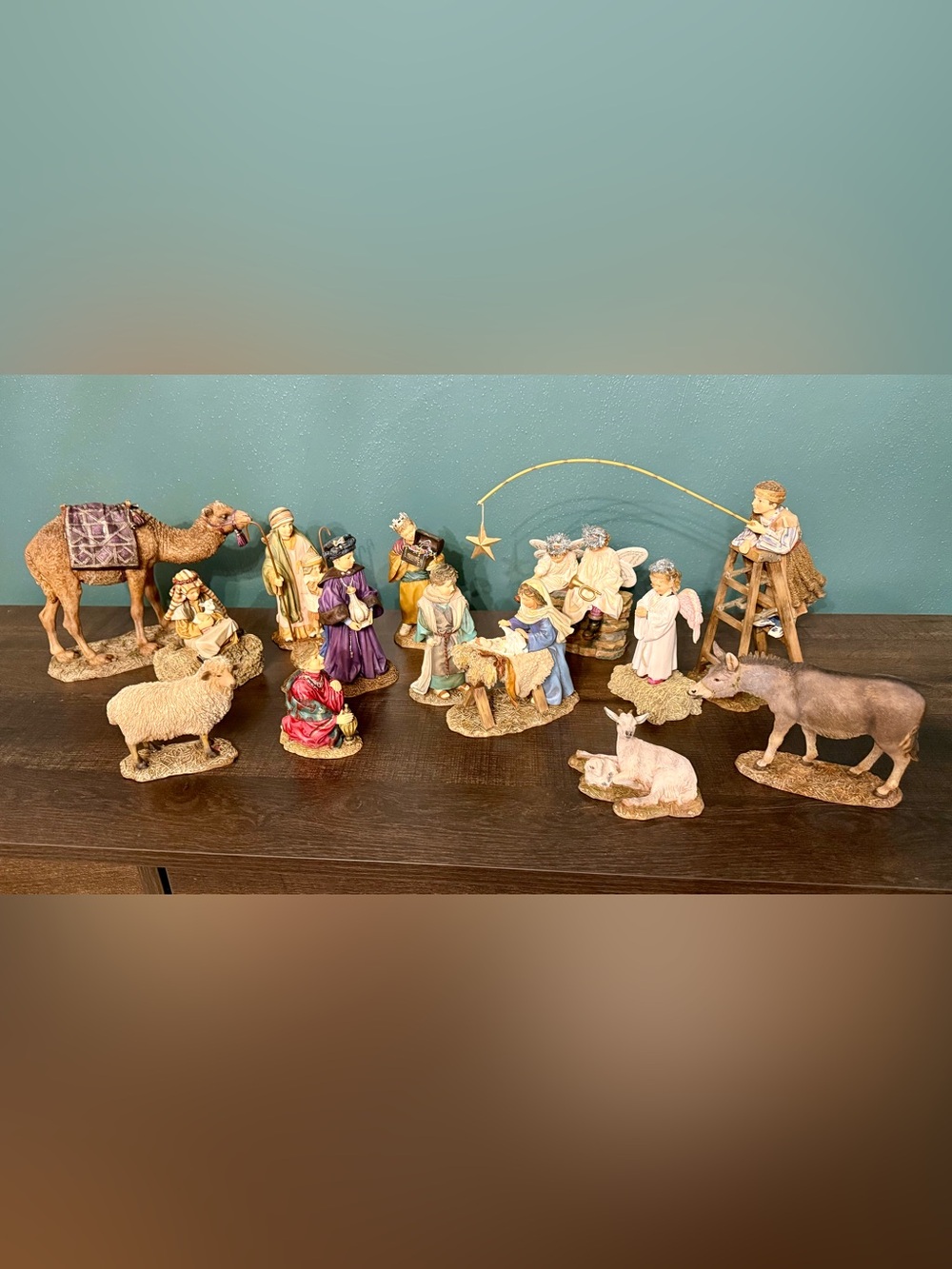 Rare Demdaco Mama Says Nativity 14 piece Set with Original Boxes
